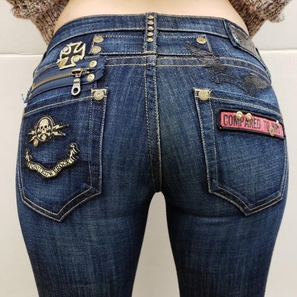 New ROBIN'S JEAN sz 29 Rock & Roll Straight Jeans - Picture 2 of 8